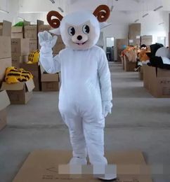 2022 Performance White sheep Mascot Costume Halloween Christmas Fancy Party Animal Cartoon Character Outfit Suit Adults Women Men Dress Carnival Unisex Adults