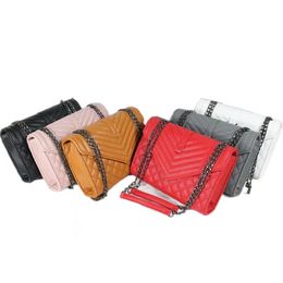Popular Designer Womens Handbags Purses Caviar Bag Leather Shoulder Crossbody Bags Handbag Purse Wallets Clutch Metal Logo Grid Pattern Ladies Chain Messenger 385