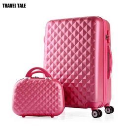 TRAVEL TALE girls cute trolley luggage set ABS hardside cheap travel suitcase bag on wheel J220708 J220708