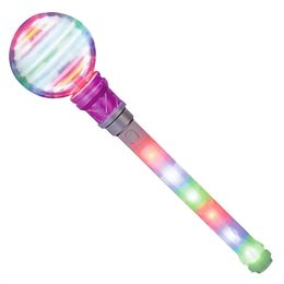 Glowing Star Round Ball Sticks Light Up Spinning Ball Wand Stick Party Supplies Glowing LED Stick Toy Light Show Favour