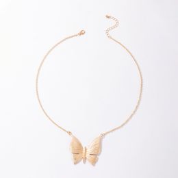 2022 Big Butterfly Pendant Neckalce for Women INS New Acrylic Tassel Multi-layer Chain Choker Alloy Party Jewelry Collar