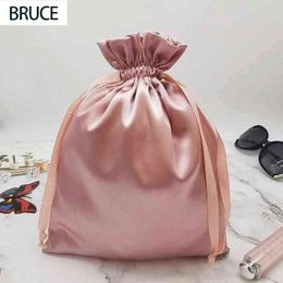 50PCS Stain Jewellery Bag Packaging Pouch Cotton Drawstring Bags Candy Wedding Party Makeup Gift Bags Print shipping boxes AA220318