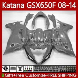 Fairings For SUZUKI KATANA GSX-650F GSXF650 GSXF-650 GSX650F 2008 2009 2010 2011 2012 2013 2014 Bodywork Glossy grey 120No.60 GSX 650F GSXF 650 08 09 10 11 12 13 14 Body