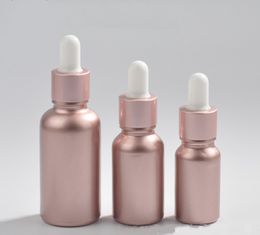 10 ml da 15 ml da 30 ml di bottiglia di gocce in vetro in oro rosa ricaricabile olio essenziale aromaterapia profumo svuoto di pipetta liquido spot di pipetta vuota