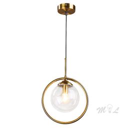 Pendant Lamps Nordic Gold Lights Metal Glass Hanging Lamp Suspension Luminaire Living Room Bedroom Home Deco Light Fixture Kitchen LedPendan