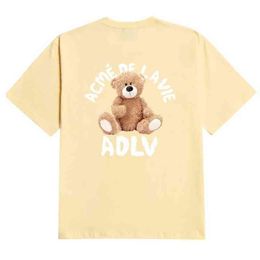 Adlv Fashion Brand Adlv New Teddy Bear T-shirt for Lovers Loose Short Sleeve Unisex 6 tshirts brands t-shirt fashion t shirts for men B1