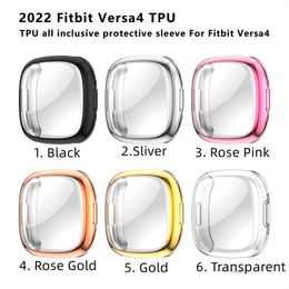TPU Cases Cover For Fitbit Versa 4 3 2 Sense Plating bumper frame Super Slim Smart watch case Accessories versa4 versa3 versa2 Accessories
