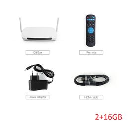 Q9 Android 9.0 office france Media Player TV Box 4K S905W Quad Core 2G 16G 2.4G Wifi ship from France