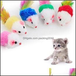 Colorf Cat Toy Lovely Mouse For Cats Dogs Funny Fun Playing Contain Catnip Toys Pet Supplies Drop Delivery 2021 Home Garden Kt5Cf
