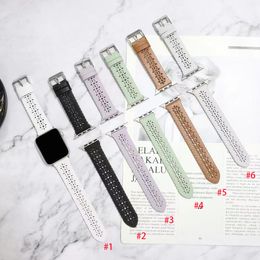 Silicone Strap For Apple Watch 41mm 45mm 40mm 44mm 38mm 42mm Bracelet Hollow Plum Pattern Wristbands Iwatch Band Series 7 6 5 4 3 Watchbands With Metal Connector