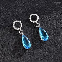 Stud 2022 Selling Temperament Classic Female Earrings Crystal Transparent Gloss Good Color Earrings1