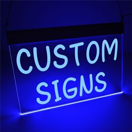 Personalized LED Colorful Acrylic Neon Custom Text Engraved Pendant Night Light for Wall Decor Lamp With Remote Control 220623