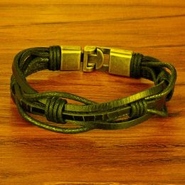 Charm Bracelets Fashion Novelty DIY Weave Leather High Quality Sporty Bandage Friendship Men's Chain & Link JewelryCharmCharm