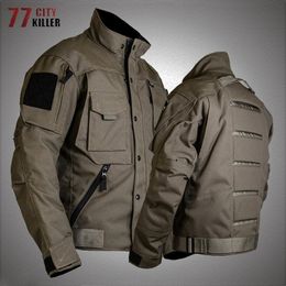 Special Agent Tactical Jacket Men Military Multi Pocket Scratchresistant Cargo Jackets Outdoor Hunting Combat Army Coats 220816
