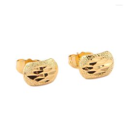 Stud Ethiopian Cute Earrings For Women Girl Baby 22K Gold Colour Simple Style JewelryStud Farl22