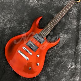 New Glossy Orange Color 6 String Solid Wood Electric Guitar,Real Photos,In Stock