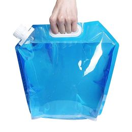 Water Bottles 5L/10L Outdoor Foldable Folding Collapsible Drinking Water Bag Car Water Carrier Container for Outdoor Camping Hiking Picnic BBQ DH7587