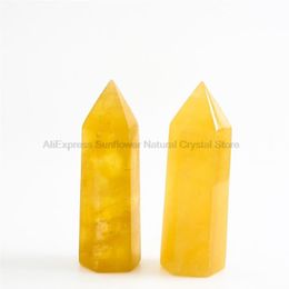 Decorative Objects & Figurines 1pc Calcite Point Wand Yellow Crystal Orange TowerDecorative