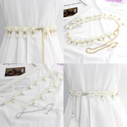 Belts Fashion Simple Chain Belt Women Lady High Waist Gold Waistband For Party Jewellery Dress Metal JeansBelts Fier22