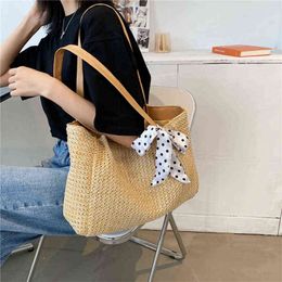 2022 Women Bag Rattan Wicker Straw Woven Crossbody Beach Bags Basket Gift Bohemia Handbags Ladies Small Fresh Shoulder Bags G220607