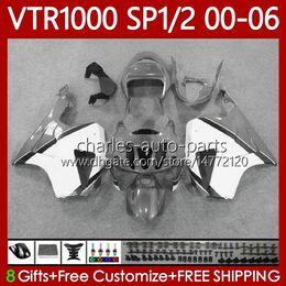 OEM Fairings For HONDA VTR RTV 1000 VTR1000 2000 2001 2002 2003 04 05 06 Grey white Body 123No.182 RC51 SP1 RTV1000 00-06 SP2 VTR-1000 00 01 02 03 2004 2005 2006 Bodywork