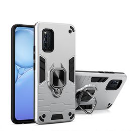Phone Cases For Samsung A03S S22 With TPU&PC 360 Degree Rotating Ring Car Bracket CD Pattern Iron Sheet Camera Protection Cover