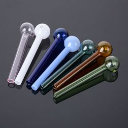 Heady Glass Pipes 4inch Smoking Hand Pipe Thick Pyrex Oil Burner Bubbler Mini Glass Burners Pipes Portable Tobacco Tools