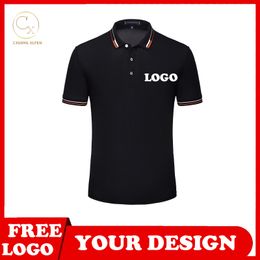 7 Colour POLO shirt custom summer unisex fashion all match lapel short sleeve printing DIY brand text 220623