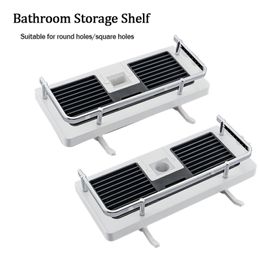 Shower Storage Rack Bathroom Pole Shelves Holder Detachable Tray Rack Organiser Shampoo Tray Single Tier Shower Head Holder 220527