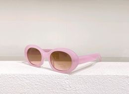 Pink /Brown Gradient Round Oval Sunglasses for Women Sun Glasses Wrap Summer UV400 Eyewear with Box