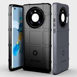 Rugged Shiled Shockproof Phone Cases For Huawei Mate 40 Pro Plus Soft TPU Silicone Full Protective Back Cover