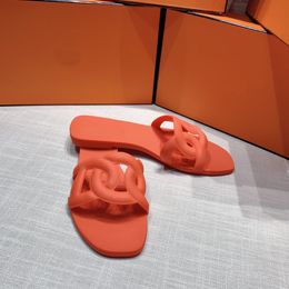 Designer Rubber Flat Slides Sandals Summer Jelly Slippers Pool Beach Bathroom Sandal