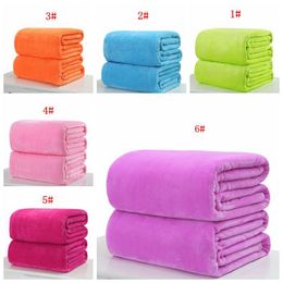 Warm Flannel Fleece Blankets Soft Solid Colors Blankets Solid Bedspread Plush Winter Summer Throw Blanket For Bed Sofa 13 Colors