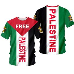 OGKB 3D Printed Free Palestine T shirt Men Summer Custom Short Sleeve Shirt Save Keep Peace Customized Oversize 220707