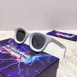 Brand designer luxury sunglasses for women men Fashion Ins Kuzma Same Men's Personality Jelly Rhude Plate sun glasses retro 002