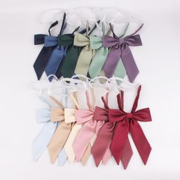 Bow Ties Ladies Solid Bowtie Casual Tie For Women Uniform Collar Feminine Bowknot Adult Cheque Cravats Girls BowtiesBow