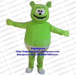 Mascot doll costume Green Gummy Bear Mascot Costume Adult Cartoon Character Outfit Suit Performance Costumes Stage Performance zx670
