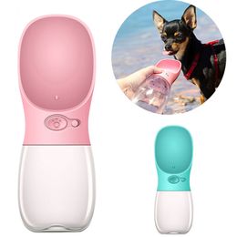 550ML Dog Water Bottle Plastic Pet Cup Drinking Bowl Travel Outdoor Portable Dogs Cat Feeder Products Drop Y200917