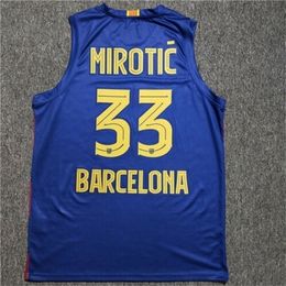 Nikivip New Nikola Mirotic # 33 Maglie da basket Eurolega Spagna stampa PERSONALIZZATO qualsiasi nome numero 4XL 5xl 6XL maglia