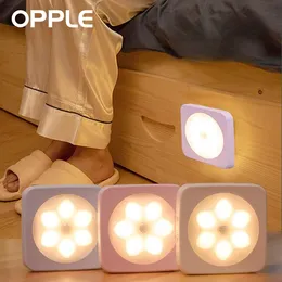 Venta al por mayor de Opple Night Lights Lámpara inteligente Decoración de la sala del sensor de regalos de la luz del dormitorio de la pared