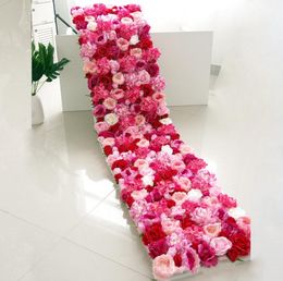 240X50CM Simulated plant flower wall background wall silk wedding opening mall interior decoration net red rose