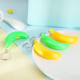 Mini Led light Flashlight Banana Key Rings New Creation Safe Light Bag Phone Car Pendant Keychain