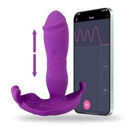 Sex Toy Massager App Smart Strap-ons Telescopic Butterfly Vibrator Wireless Remote Control Toys Bluetooth-compatible Usb Vibrating