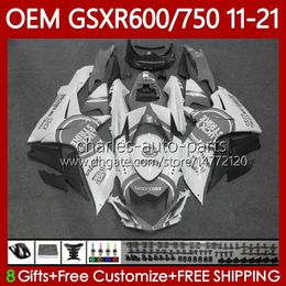 Injection Fairings For SUZUKI GSXR 600 750 CC K11 750CC 600CC Lucky grey GSXR600 11 12 13 14 15 16 121No.106 GSXR-600 GSXR750 2017 2018 2019 2020 2021 GSXR-750 11-21 Body