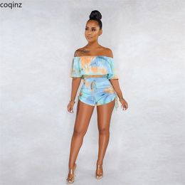 Summer 2020 Plus Size Bodycon Rompers Womens Tie Dye Jumpsuits Body Woman Overalls Bodysuit Sexy Playsuit Body Mujer S3605 T200704