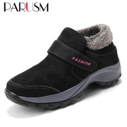 Women Snow Boots Gothic Winter Shoes Warm Plush Ankle Boots Punk Goth Female Casual Shoes Wedge Snow Sexy Boots Waterproof Y200915