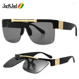 Sunglasses JackJad 2022 Fashion SteamPunk Show Style Lens Flip Up Ins Cool Unique Brand Design Sun Glasses Z1196ESunglassesSunglasses Quin22