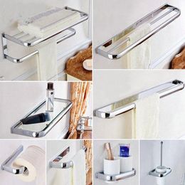 Bath Accessory Set Polished Chrome Square Bathroom Hardware Sets Accessories Wall Mounted Paper Towel Holder Bar Rack Kxz002Bath