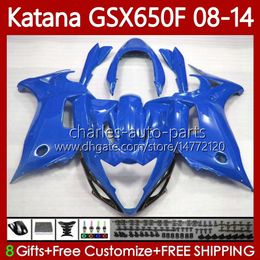 Fairings For SUZUKI KATANA GSX-650F GSXF650 GSXF-650 GSX650F 2008 2009 2010 2011 2012 2013 2014 Bodywork 120No.57 GSX 650F GSXF 650 08 09 10 11 12 13 14 Glossy blue Body