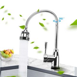 Kitchen Faucets 360 Degree Rotatable Spout Single Handle Sink Basin Faucet Adjustable Solid Brass Pull Down Spray Mixer Tap Deck MountedKitc